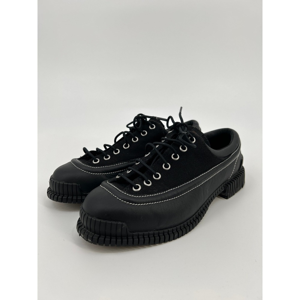 Camper Pix Black Leather Ortholite Lace Up Shoes Sneakers Womens size 39 - Picture 1 of 8